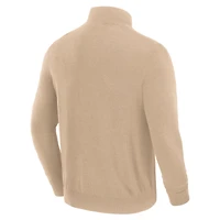 Men's J. Palmer Tan San Francisco 49ers Franchise Quarter-Zip Sweater