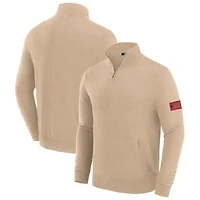 Men's J. Palmer Tan San Francisco 49ers Franchise Quarter-Zip Sweater