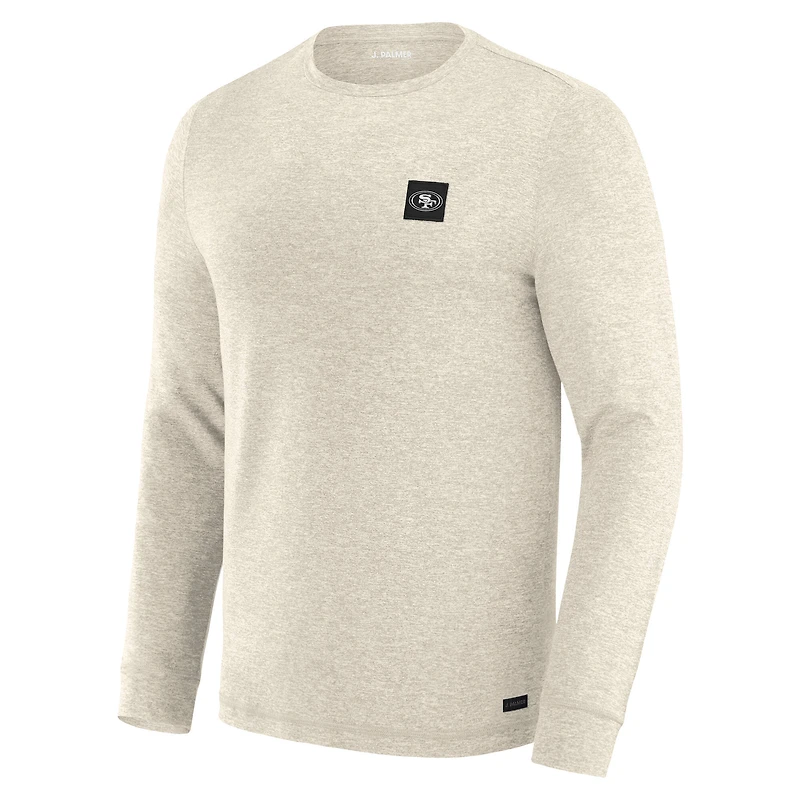 T-shirt à manches longues pour homme J. Palmer blanc San Francisco 49ers Four Down
