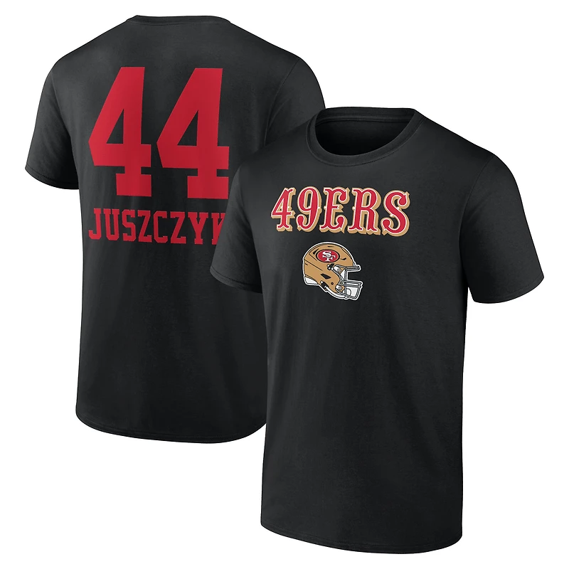 Men's Kyle Juszczyk Black San Francisco 49ers Team Wordmark Name & Number T-Shirt