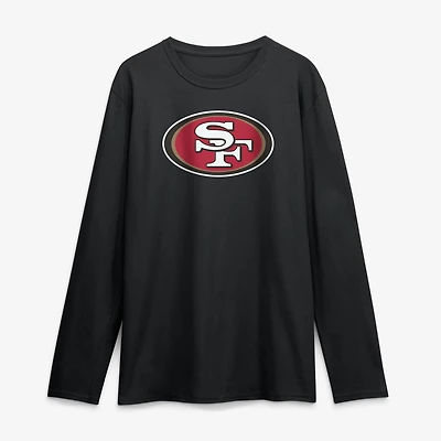 Men's Logo Athletic Black San Francisco 49ers Primary Long Sleeve T-Shirt