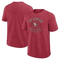 T-shirt Athletic Scarlet pour homme avec logo des San Francisco 49ers