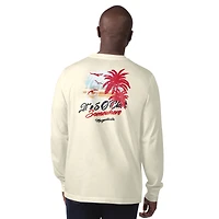 T-shirt à manches longues pour homme Margaritaville Cream San Francisco 49ers It's Five O'Clock Somewhere