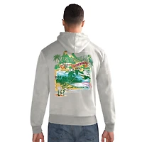 Men's Margaritaville  Gray San Francisco 49ers Time Flies Garment Dyed Pullover Hoodie