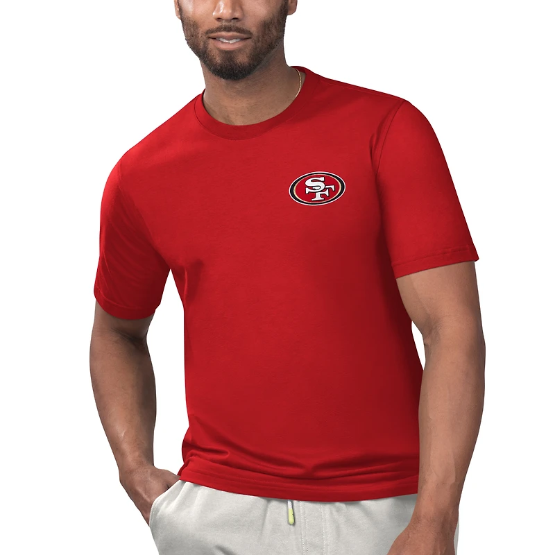 T-shirt Margaritaville Scarlet San Francisco 49ers pour hommes sous licence se détendre