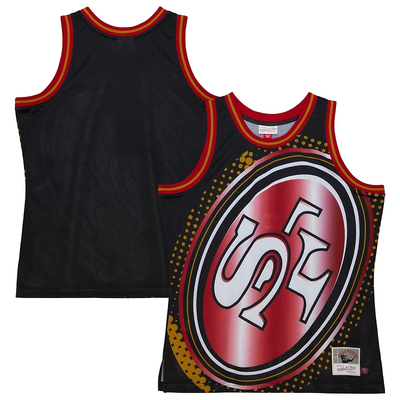 Débardeur tendance Mitchell & Ness noir San Francisco 49ers Big Face 7.0 pour hommes