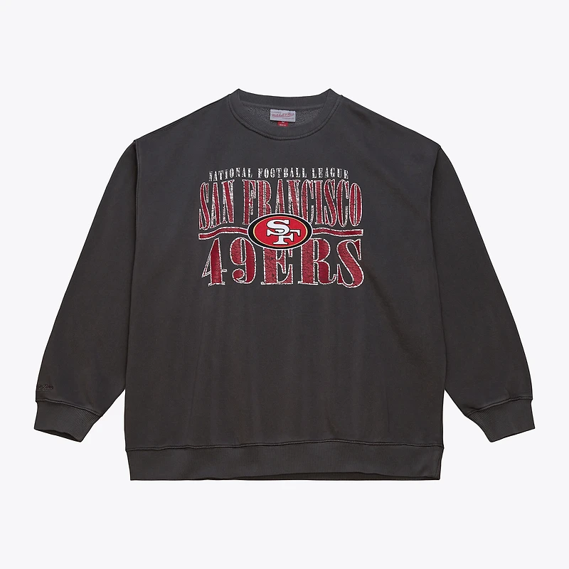 Sweat-shirt en molleton noir Mitchell & Ness pour homme, collection Downtown des San Francisco 49ers