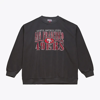 Sweat-shirt en molleton noir Mitchell & Ness pour homme, collection Downtown des San Francisco 49ers