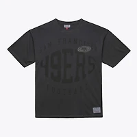 T-shirt noir premium Mitchell & Ness pour homme, collection Downtown des San Francisco 49ers