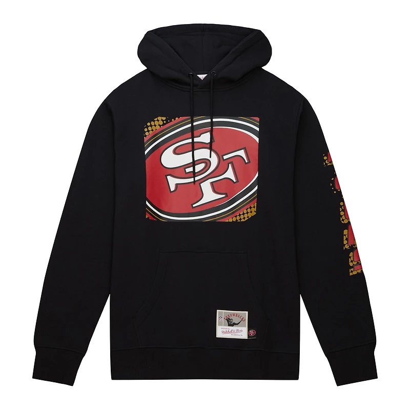 Sweat à capuche noir Mitchell & Ness pour hommes des 49ers de San Francisco Gridiron Classics Big Face 7.0