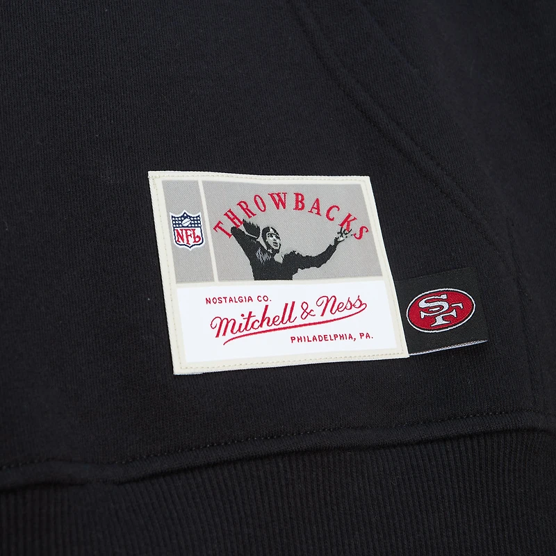 Men's Mitchell & Ness Black San Francisco 49ers Gridiron Classics Big Face 7.0 Pullover Hoodie