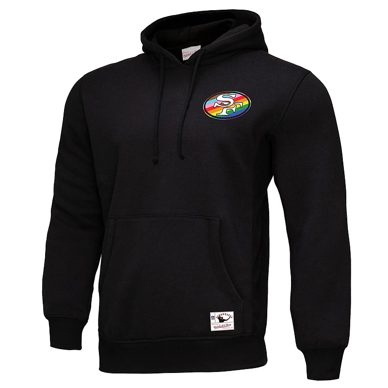 Men's Mitchell & Ness Black San Francisco 49ers Pride Pullover Hoodie