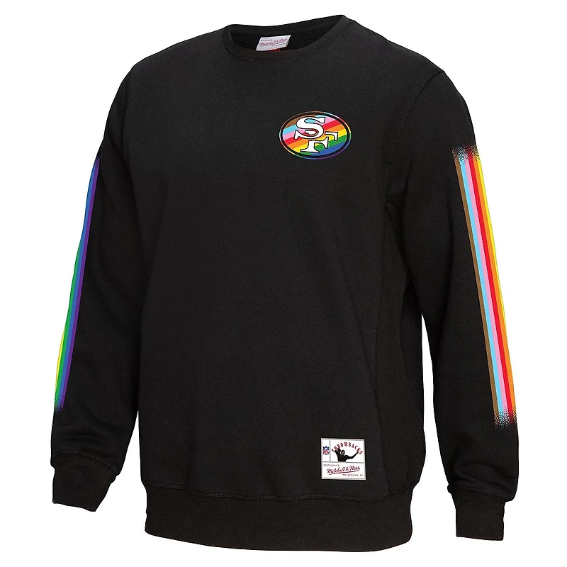 Sweat-shirt à capuche noir Pride de Mitchell & Ness pour homme, San Francisco 49ers