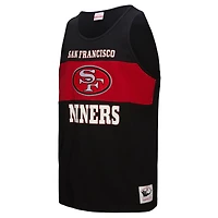 Débardeur rétro colorblock noir Mitchell & Ness pour homme, San Francisco 49ers