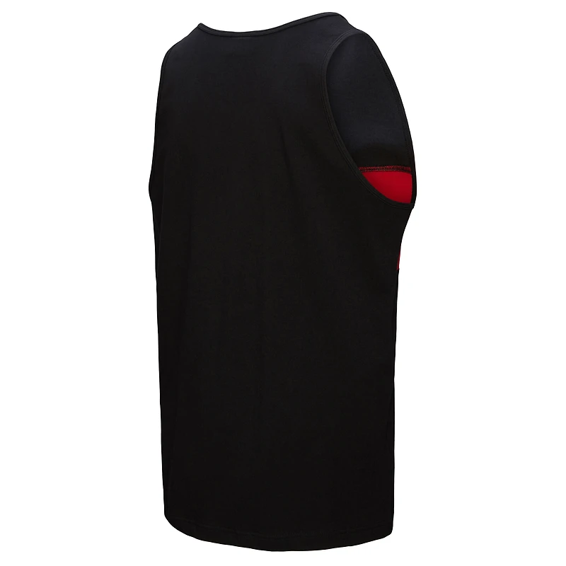 Débardeur rétro colorblock noir Mitchell & Ness pour homme, San Francisco 49ers