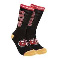 Chaussettes Mitchell & Ness noires à rayures rétro pour homme des San Francisco 49ers