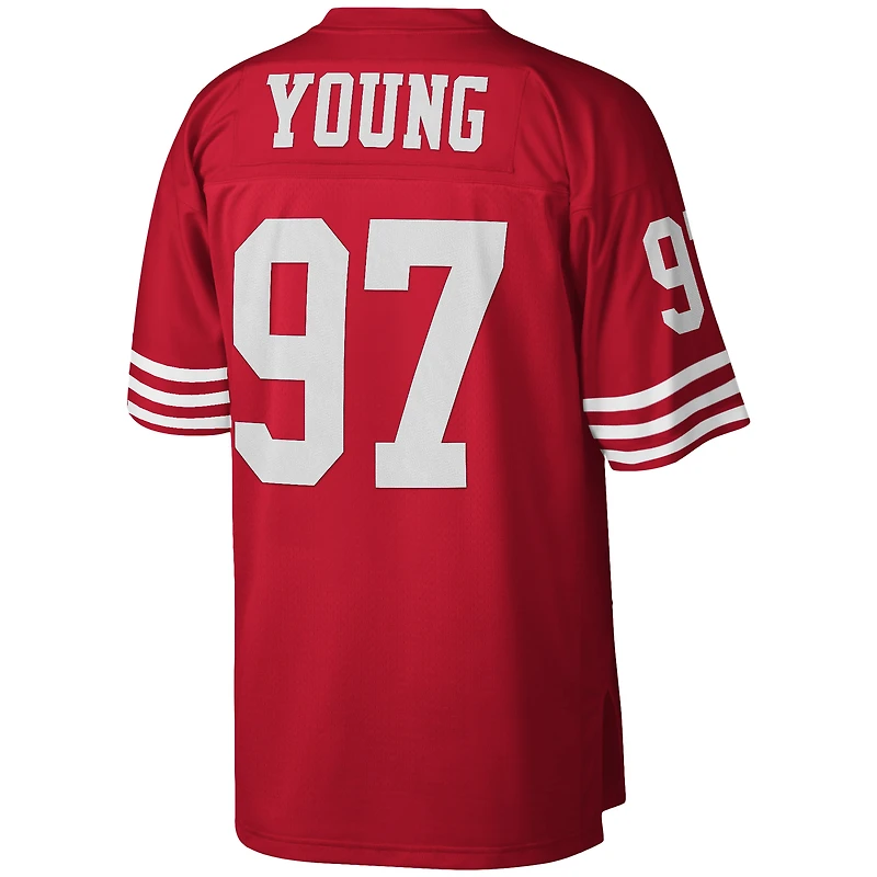 Men's Mitchell & Ness Bryant Young Scarlet San Francisco 49ers Legacy Replica Jersey