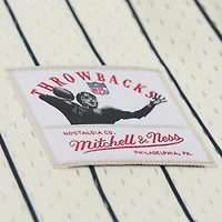 Maillot de mode Mitchell & Ness crème pour homme, San Francisco 49ers, grandes tailles, en maille épaisse et boutonnée.