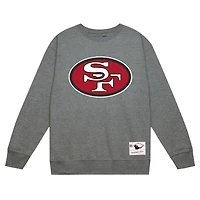 1 Sweat-shirt en polaire basique Mitchell & Ness Heather Gray San Francisco 49ers