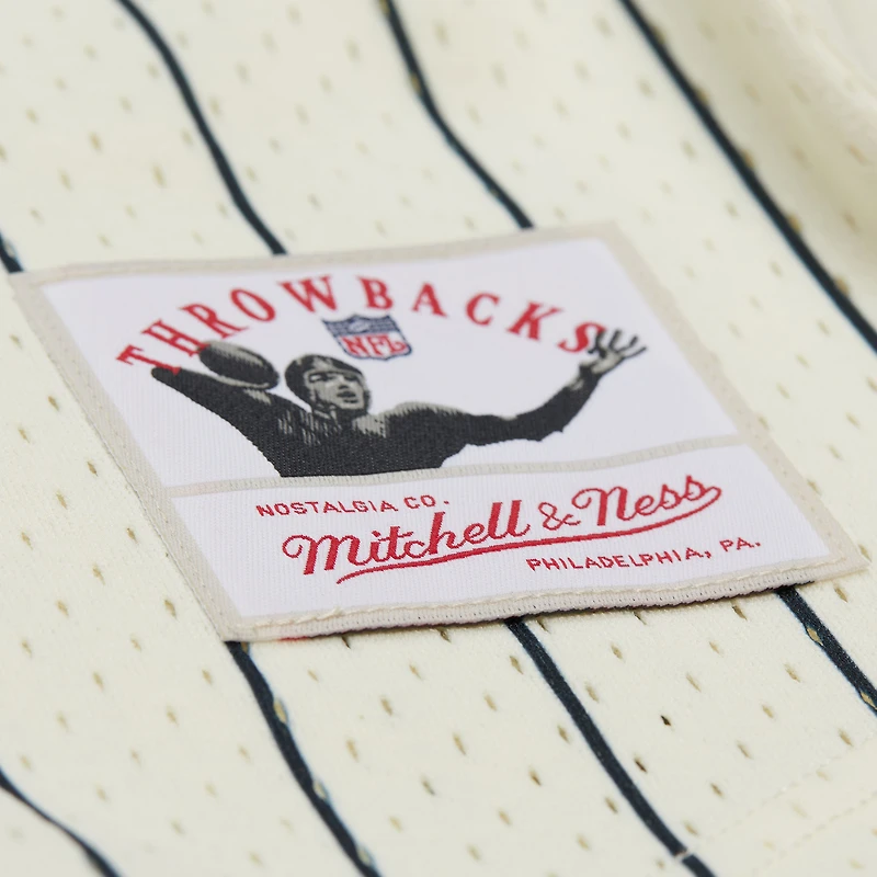 Men's Mitchell & Ness Jerry Rice Cream San Francisco 49ers Name Number Mesh Button-Up Baseball Jersey