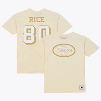 T-shirt Mitchell & Ness Jerry Rice Cream San Francisco 49ers Sandman pour homme, avec nom et numéro
