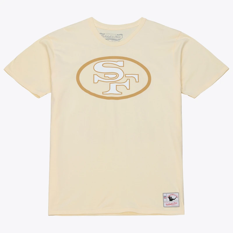 Men's Mitchell & Ness Jerry Rice Cream San Francisco 49ers Sandman Name Number T-Shirt