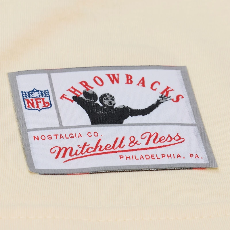 Men's Mitchell & Ness Jerry Rice Cream San Francisco 49ers Sandman Name Number T-Shirt