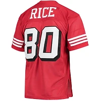 Maillot Mitchell & Ness Jerry Rice Scarlet des 49ers de San Francisco, édition 1994, authentique et rétro, porté par un joueur retraité.