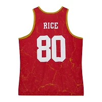 Débardeur Mitchell & Ness Jerry Rice Scarlet San Francisco 49ers 1994 Player Burst pour hommes
