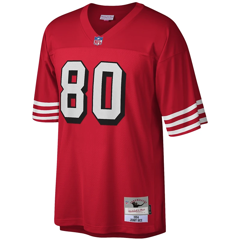 Men's Mitchell & Ness Jerry Rice Scarlet San Francisco 49ers Legacy Replica Jersey