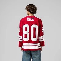 Maillot de hockey Mitchell & Ness Jerry Rice rouge écarlate des 49ers San Francisco Maxxed Out pour homme