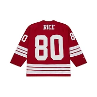 Maillot de hockey tendance Mitchell & Ness Jerry Rice Scarlet des San Francisco 49ers pour homme