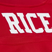 Men's Mitchell & Ness Jerry Rice Scarlet San Francisco 49ers Maxxed Out Fashion Hockey Jersey