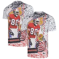 T-shirt pour homme Mitchell & Ness Jerry Rice blanc San Francisco 49ers Retired Player Name Number Burst