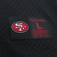 Mitchell & Ness Joe Montana noir San Francisco 49ers nom et numéro du joueur retraité haut en maille pour hommes