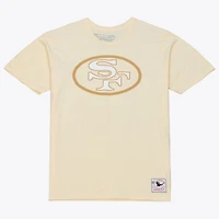 Men's Mitchell & Ness Joe Montana Cream San Francisco 49ers Sandman Name Number T-Shirt