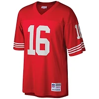 Men's Mitchell & Ness Joe Montana Scarlet San Francisco 49ers Big Tall 1990 Retired Player Replica Jersey