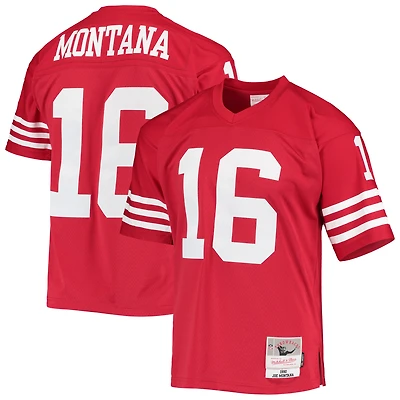 Maillot réplique Mitchell & Ness Joe Montana Scarlet San Francisco 49ers Legacy pour hommes