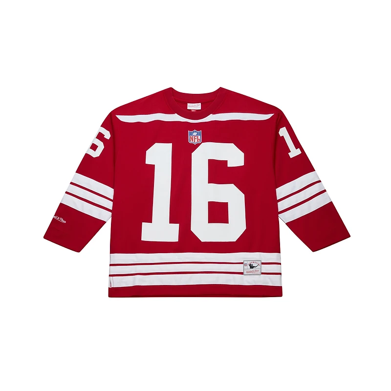 Maillot de hockey Mitchell & Ness Joe Montana Scarlet San Francisco 49ers Maxxed Out Fashion pour homme