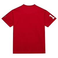 Mitchell & Ness Joe Montana Scarlet San Francisco 49ers T-shirt surnom de joueur retraité pour hommes