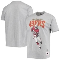 T-shirt gris pour hommes Mitchell & Ness Ricky Watters San Francisco 49ers Player Graphics