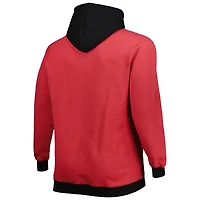 Men's Mitchell & Ness Scarlet/Black San Francisco 49ers Big Tall Face Pullover Hoodie