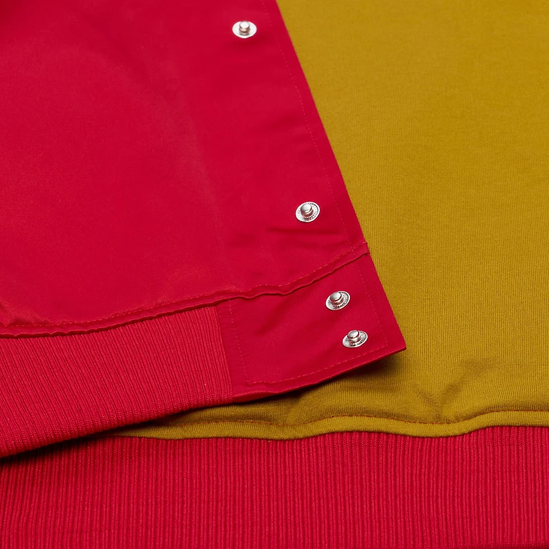Veste légère en satin à boutons-pression Mitchell & Ness Scarlet San Francisco 49ers Head Coach pour homme