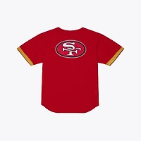 Men's Mitchell & Ness  Scarlet San Francisco 49ers Head Coach Mesh Full-Button Fashion Jersey
