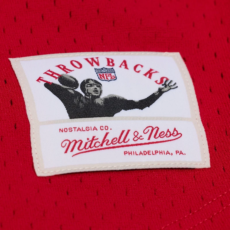 Men's Mitchell & Ness  Scarlet San Francisco 49ers Head Coach Mesh Full-Button Fashion Jersey