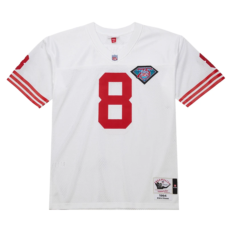 Men's Mitchell & Ness Steve Young White San Francisco 49ers 1994 Authentic Throwback Retired Player Jersey