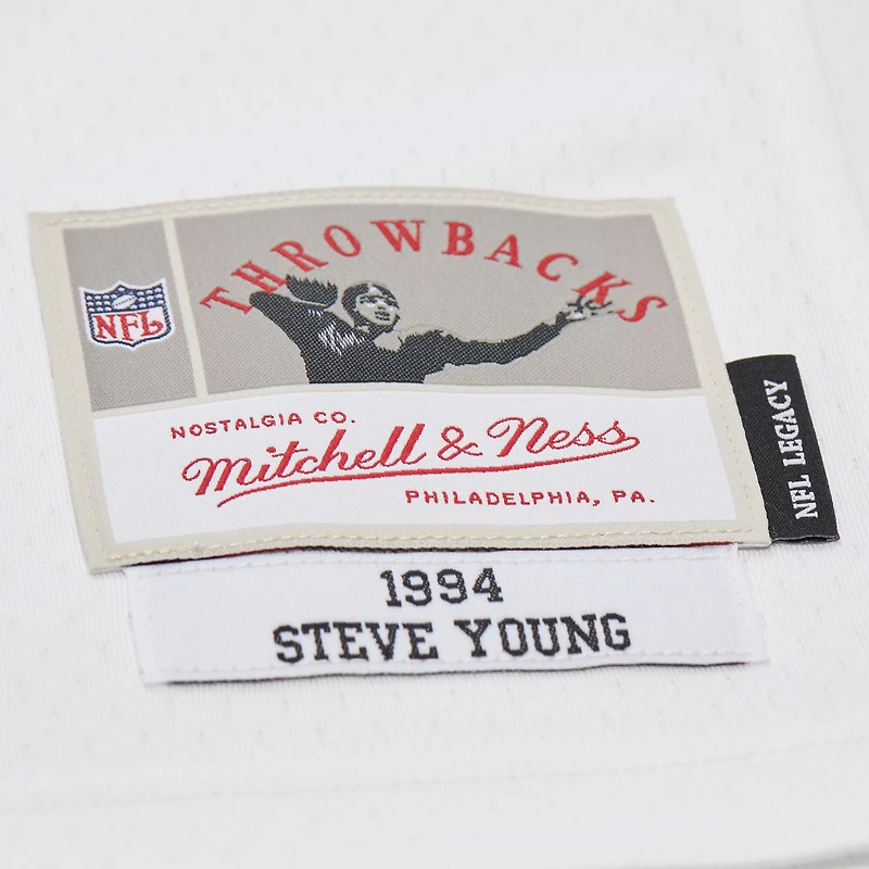 Maillot réplique blanc Mitchell & Ness Steve Young des San Francisco 49ers 1994 Legacy pour homme