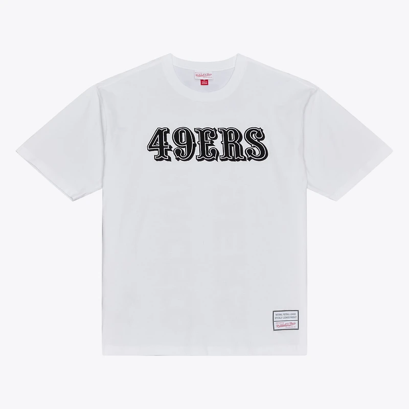 Men's Mitchell & Ness White San Francisco 49ers Monochrome T-Shirt