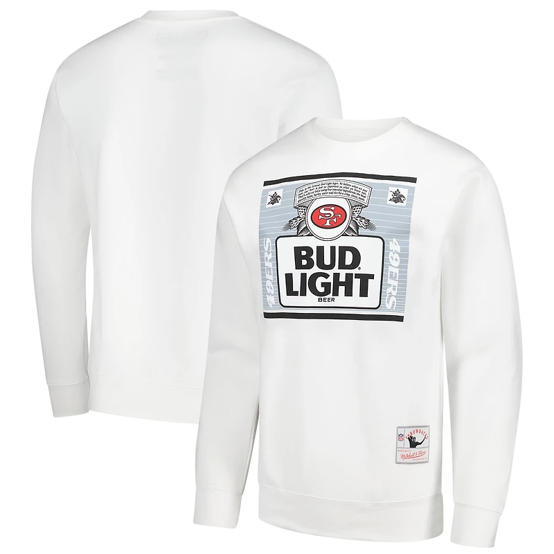 Sweat-shirt à capuche blanc The Crest des San Francisco 49ers de Mitchell & Ness x Bud Light pour homme