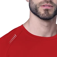 T-shirt à manches longues rouge MSX par Michael Strahan pour homme, attaquant des San Francisco 49ers